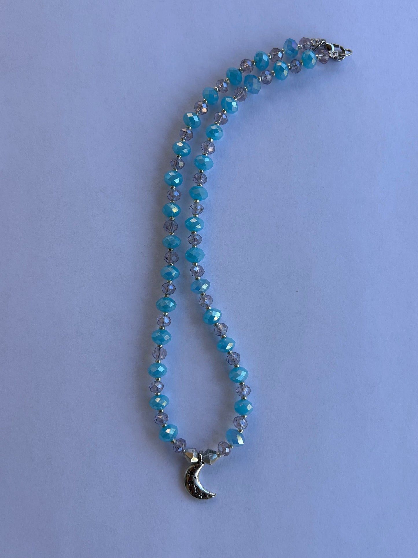 Purple and Blue Moon Necklace