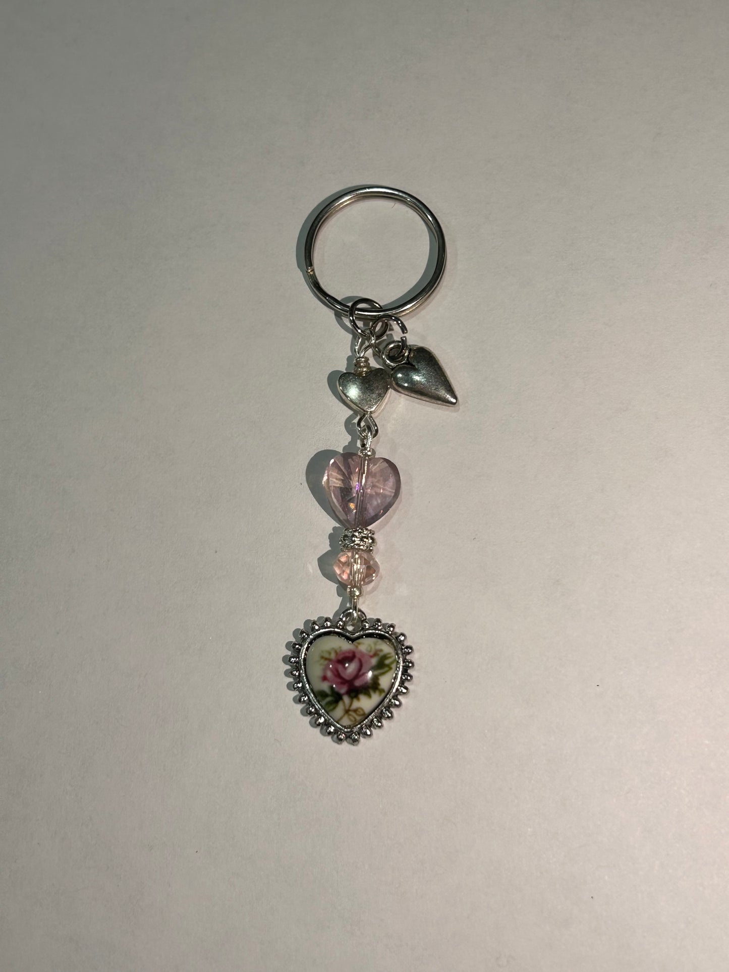 Pink Heart Keychain