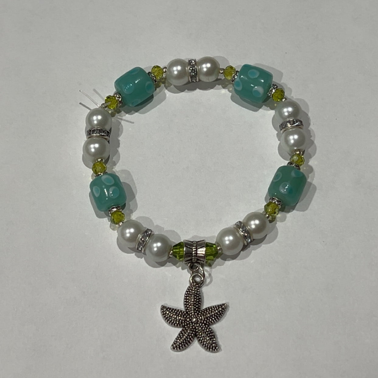 Blue and Green Starfish Bracelet