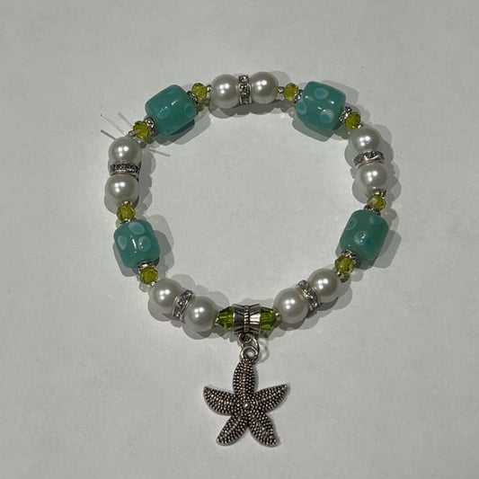 Blue and Green Starfish Bracelet