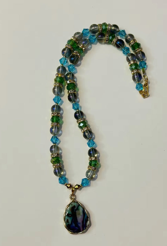 Blue and Green Colorful Necklace