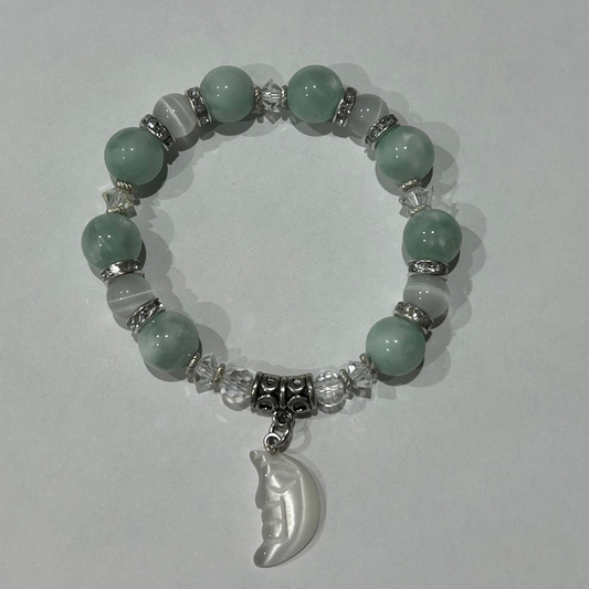 Blue and White Moon Bracelet